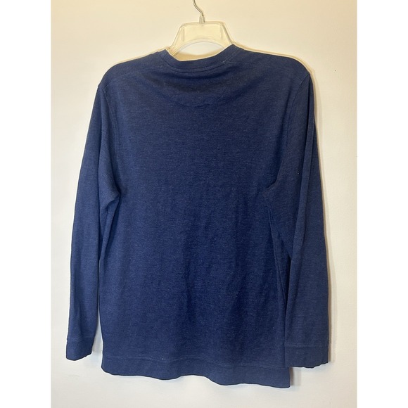 Mizzen + Main Sweater Mens L Navy Blue Crewneck Performance Pullover Long Sleeve - Picture 3 of 7